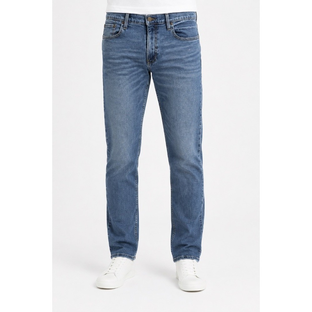 Hollister Men's Straight Leg Jeans Medium Wash 100% Cotton Button Fly W32 L34